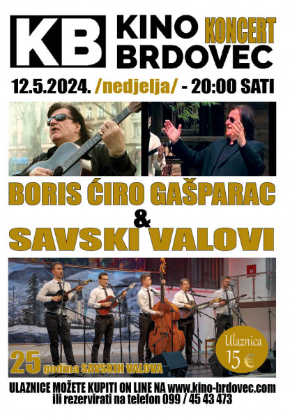 Koncert: Boris Ćiro Gašparac i Savski valovi