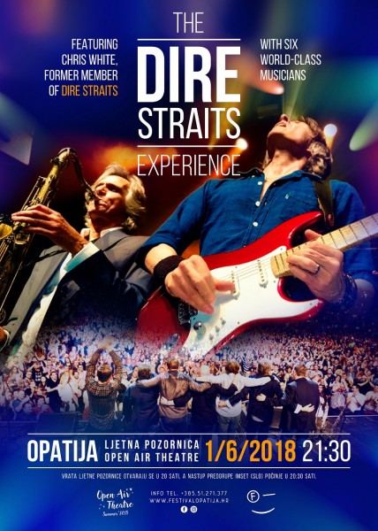 Biglietti per Dire Straits Experience, 01.06.2018 al 21:30 at Ljetna pozornica u Opatiji