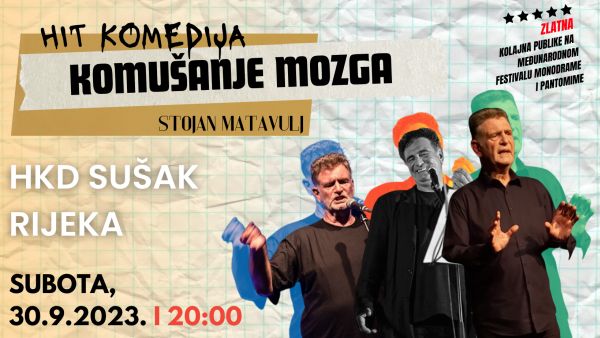 Tickets for Komušanje mozga, 30.09.2023 on the 20:00 at HKD na Sušaku