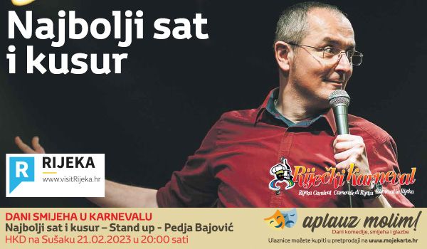 Tickets for Pedja Bajović – stand up: "Najbolji sat i kusur", 21.02.2023 on the 20:00 at HKD na Sušaku