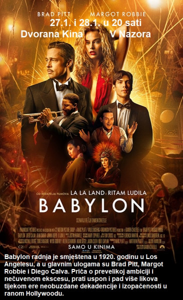 Ulaznice za Babylon, 27.01.2023 u 20:00 u Kino Vladimir Nazor, Mali Lošinj