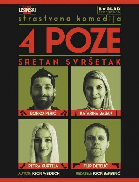 Ulaznice za 4 POZE, sretan svršetak (SPLIT), 02.06.2022 u 21:00 u Teatar uz more - Split Lora