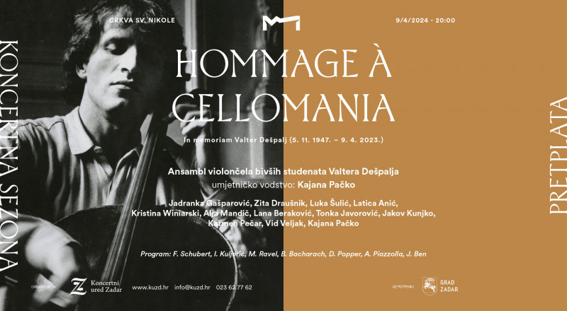 Ulaznice za Hommage à Cellomania, 09.04.2024 u 20:00 u Crkva sv. Nikole