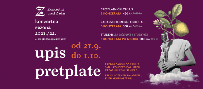 Ulaznice za KSZ 2021/22 - Ciklus Zadarski komorni orkestar, 04.10.2021 u 20:00 u Crkva sv. Krševana